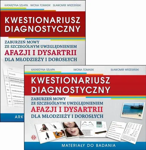 Szybka wysyłka Kwestionariusz diagnostyczny zaburzeń mowy ze szczególnym uwzględnieniem afazji i dysartrii dla młodziezy i dorosłych