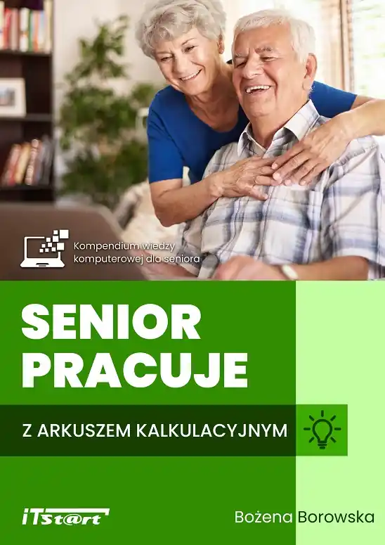Senior pracuje z arkuszem kalkulacyjnym Super okazja