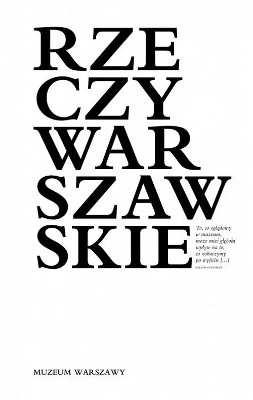 Hit sprzedaży Rzeczy warszawskie / Muzeum Warszawy
