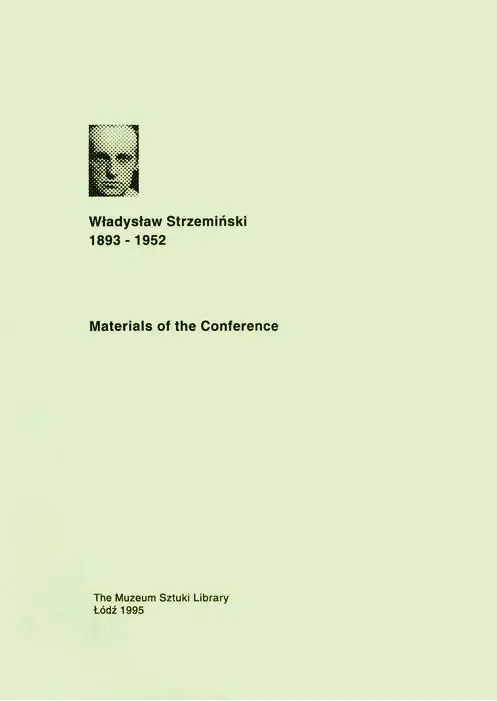 Kup online Materials of the Conference. Władysław Strzemiński