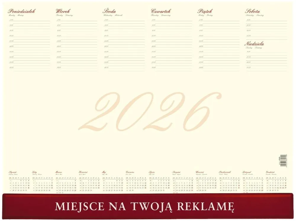 Kalendarz 2026 biuwar business Ekspresowa dostawa
