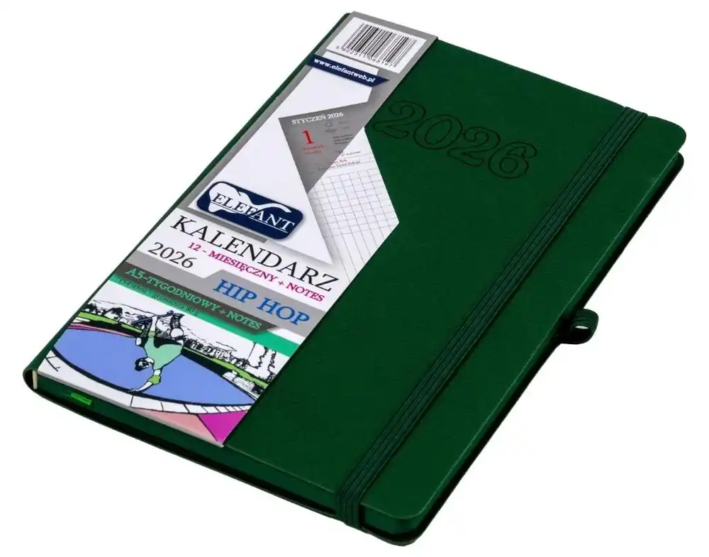 Kalendarz 2026 A5 12M + notes Hip hop zielony Kup teraz
